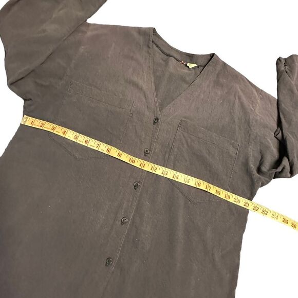 Vintage Charcoal Grey Cotton Blouse - Picture 5 of 9